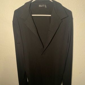 Asos Deep Neck Long Sleeve Sweater